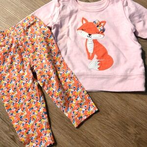 Pink Fox Baby Outfit